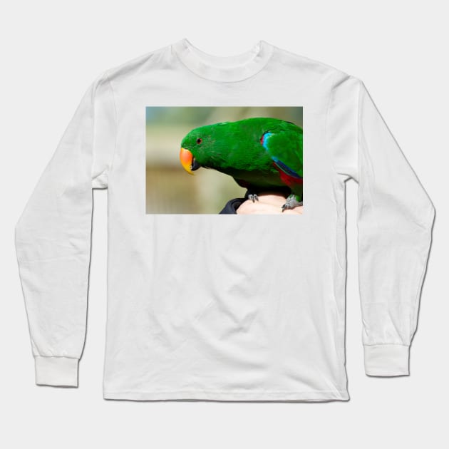 Eclectus Parrot - male Long Sleeve T-Shirt by GP1746